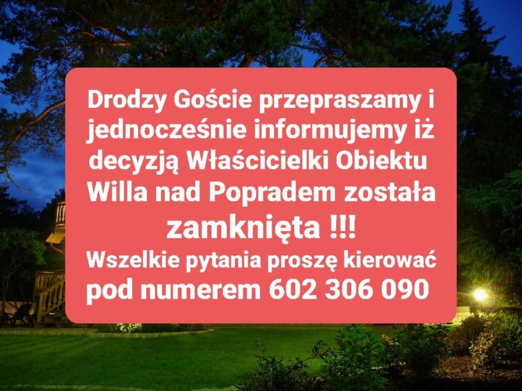 Willa Nad Popradem Bed & Breakfast Piwniczna-Zdroj Ngoại thất bức ảnh